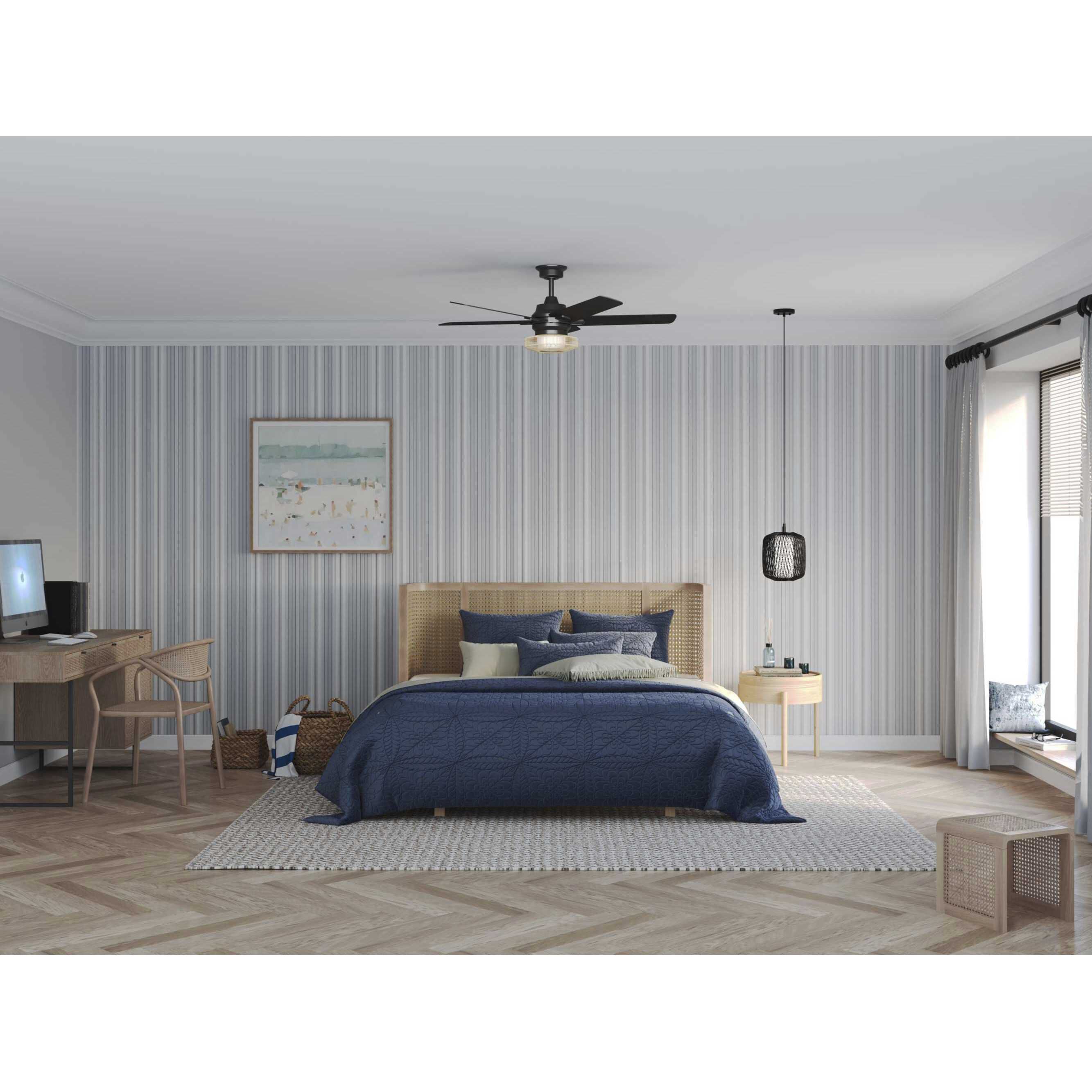 Cordova 1 Light 10 inch Black Rattan Mini Pendant Ceiling Light, Design Series