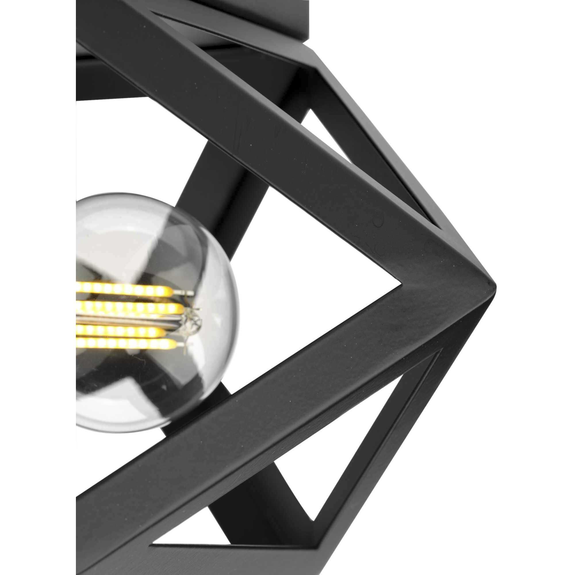 Saucedo 3 Light 14.62 inch Matte Black Flush Mount Ceiling Light, Design Series