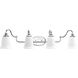 Wander 4 Light 34 inch Polished Chrome Bath Vanity Wall Light, Design Series