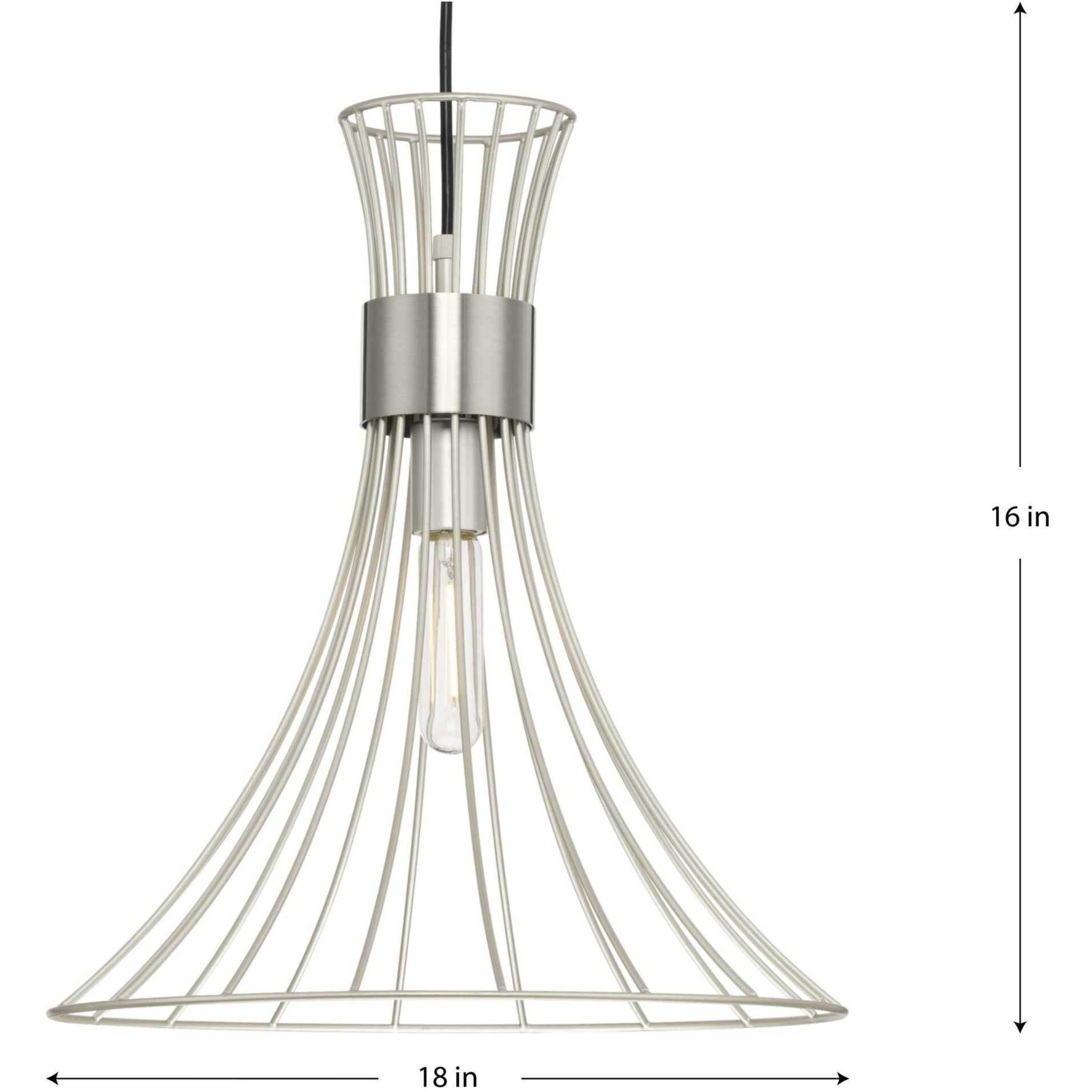 Lorin 1 Light 18 inch Burnished Nickel Pendant Ceiling Light