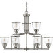 Saluda 9 Light 34 inch Brushed Nickel Chandelier Ceiling Light