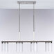 Mast 4 Light 38 inch Brushed Nickel Linear Chandelier Ceiling Light