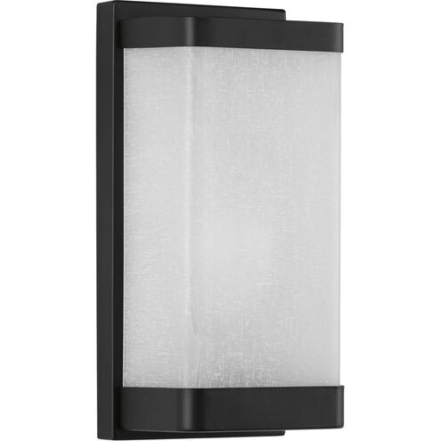 Linen Glass 1 Light 6 inch Matte Black Wall Sconce Wall Light
