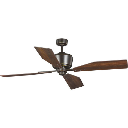 Chapin 54 inch Oil Rubbed Bronze with Distressed Walnut Blades Ceiling Fan