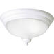 Swirled Glass 2 Light 13 inch Textured White Close-to-Ceiling Ceiling Light