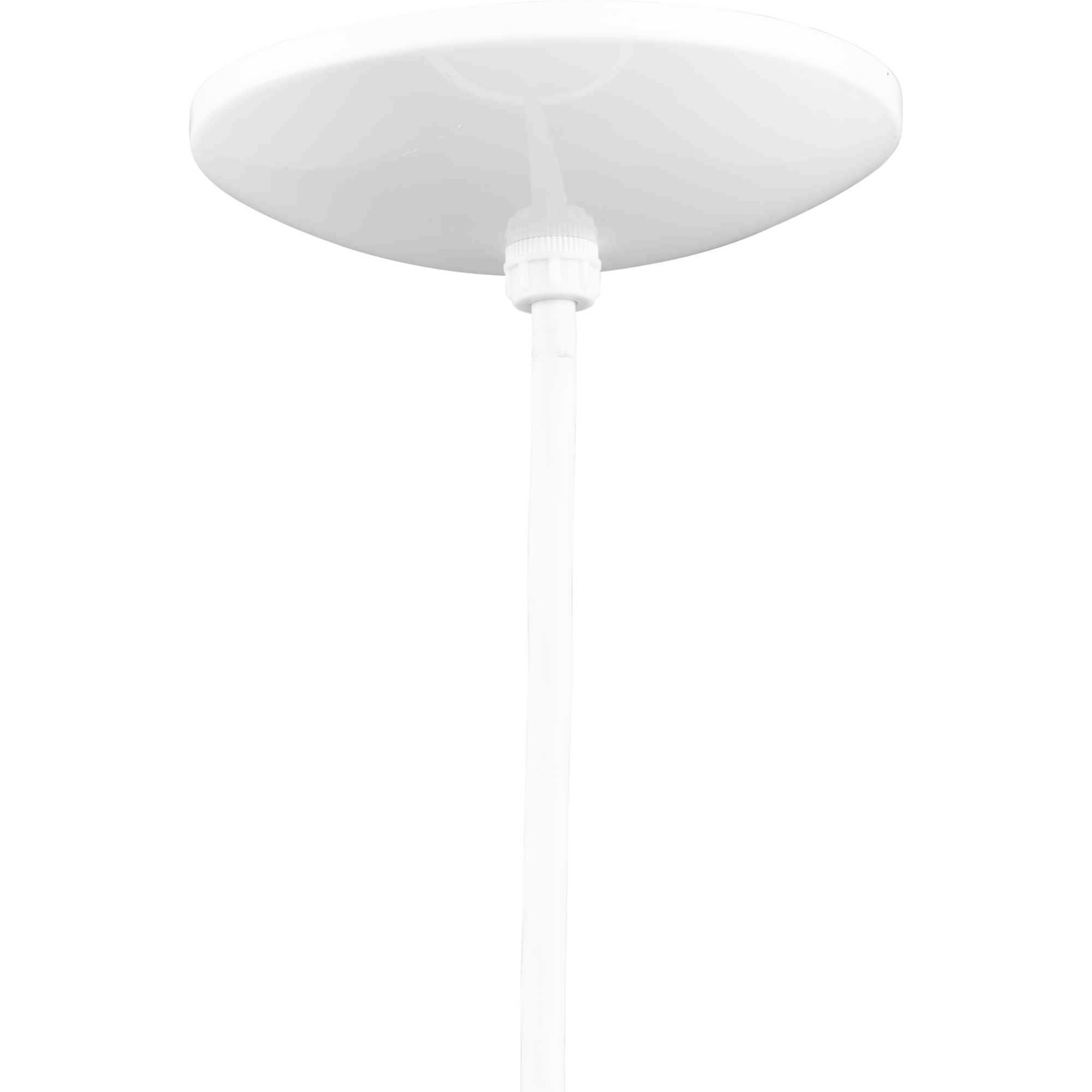 Metal Shade 1 Light White Pendant Ceiling Light in Standard
