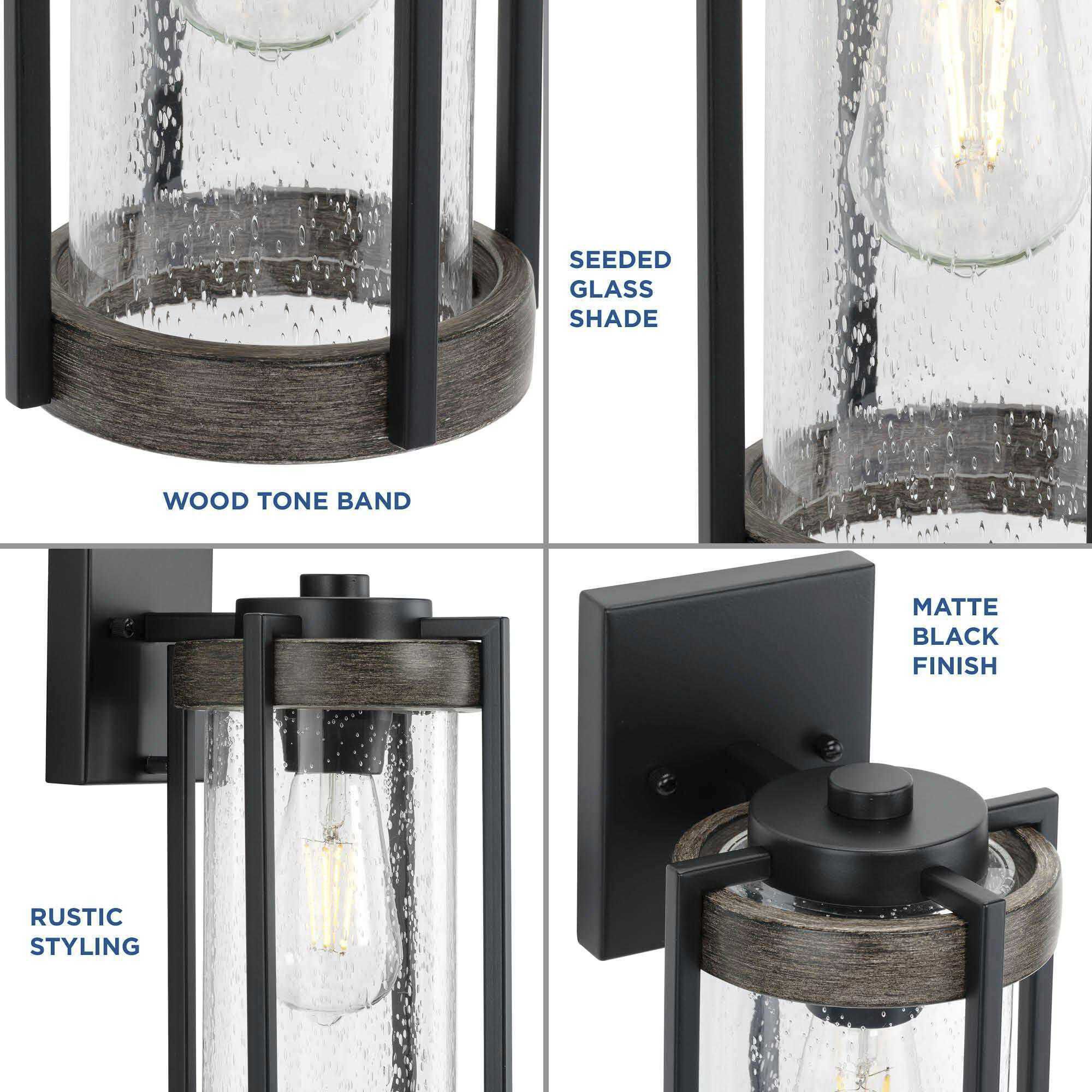 Whitmire 1 Light 13 inch Matte Black Outdoor Wall Lantern