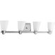 Rizu 4 Light 32 inch Polished Chrome Bath Vanity Wall Light