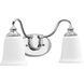 Wander 2 Light 16 inch Polished Chrome Bath Vanity Wall Light, Design Series