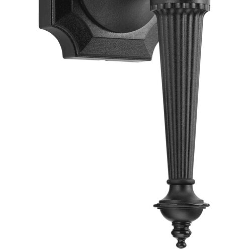 Non-Metallic 1 Light 21 inch Textured Black Outdoor Wall Lantern