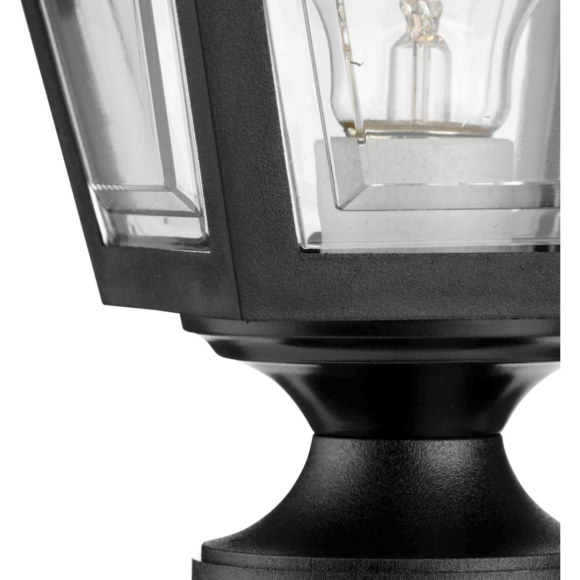 Non-Metallic 1 Light 17.63 inch Textured Black Outdoor Post Lantern