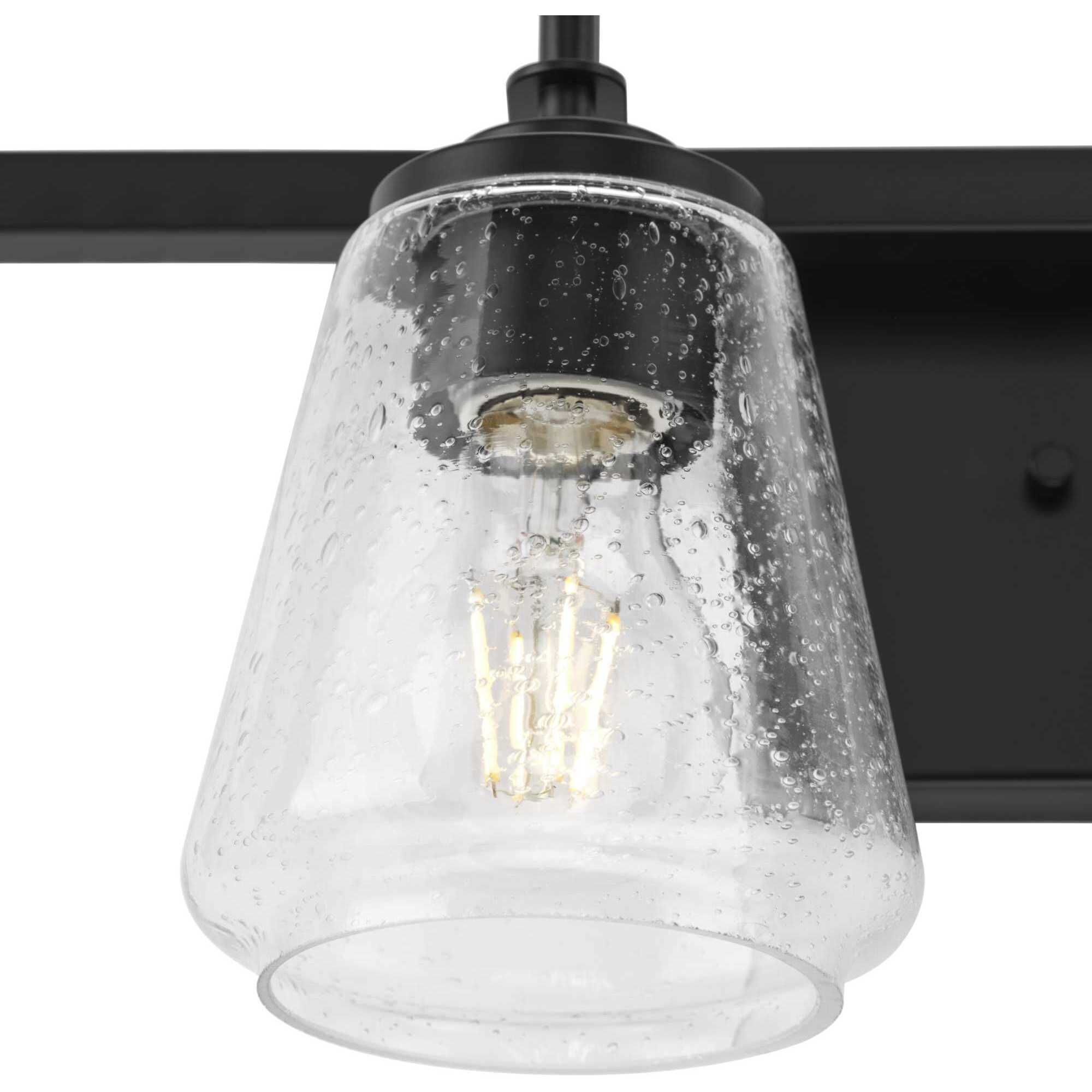 Martenne 4 Light 31.87 inch Matte Black Bathroom Vanity Light Wall Light