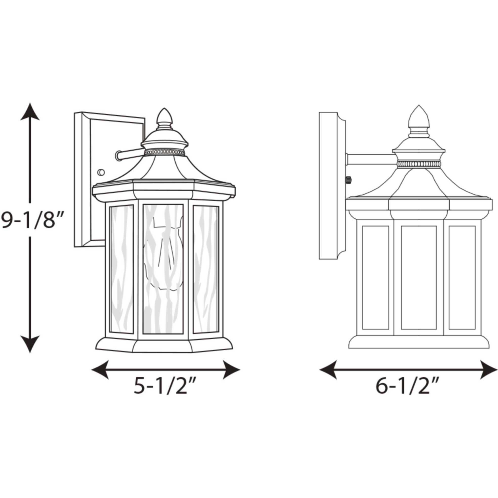 Edition 1 Light 13 inch Textured Black Outdoor Wall Lantern, Medium