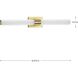 Blanco LED LED 32 inch Satin Brass Linear Bath Wall Light, Progress LED