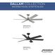 Dallam 60 inch Matte Black with Matte Black/American Walnut Blades Ceiling Fan, Progress LED