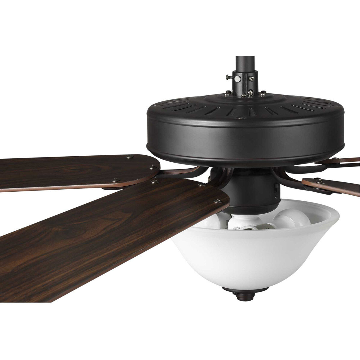 Builder 52 inch Architectural Bronze with Medium Cherry/Classic Walnut Blades Ceiling Fan