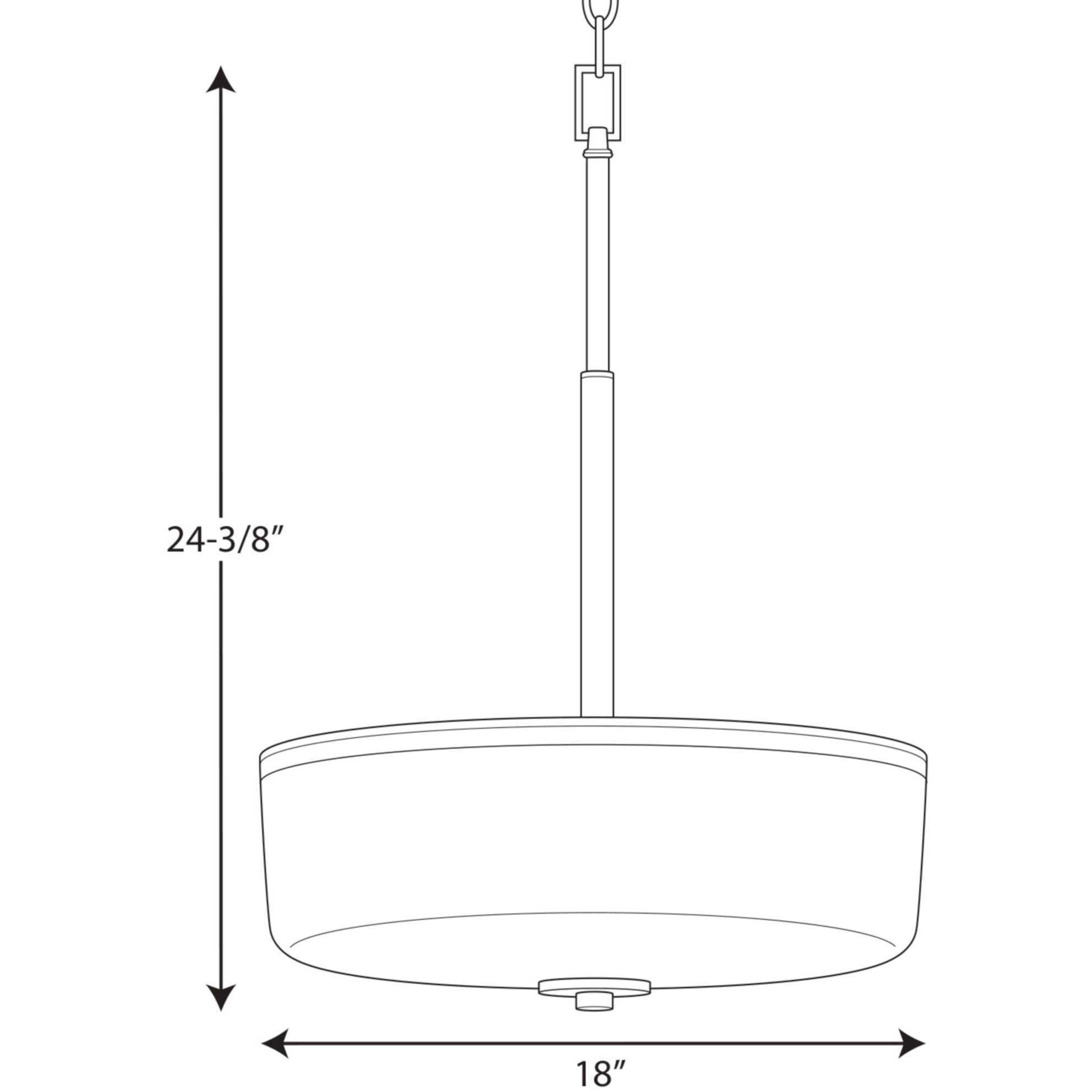 Alexa 3 Light 18 inch Brushed Nickel Foyer Pendant Ceiling Light