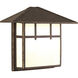 Mission 2 Light 12 inch Weathered Bronze Outdoor Post Lantern
