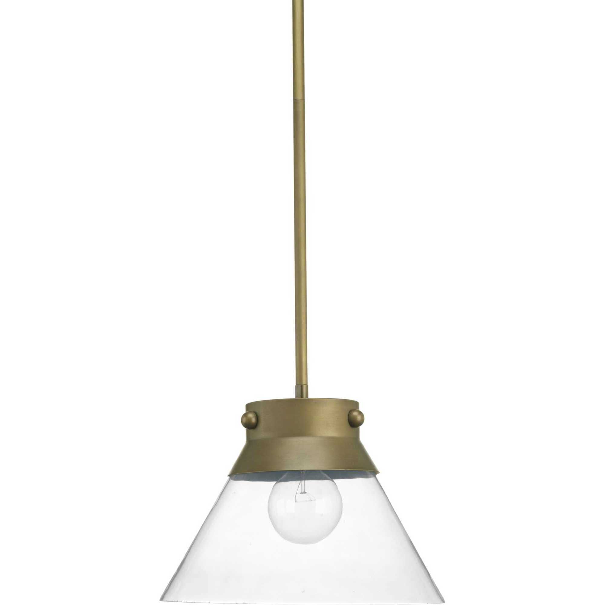 Point Dume™ Tapia Trail 1 Light 11.75 inch Aged Brass Semi-Flush Convertible Ceiling Light, Design Series