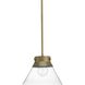 Point Dume™ Tapia Trail 1 Light 11.75 inch Aged Brass Semi-Flush Convertible Ceiling Light, Design Series