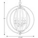 Equinox 6 Light 27.75 inch Satin Brass Pendant Ceiling Light