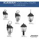 Kiawah 3 Light 21 inch Textured Black Outdoor Post Lantern, Design Series