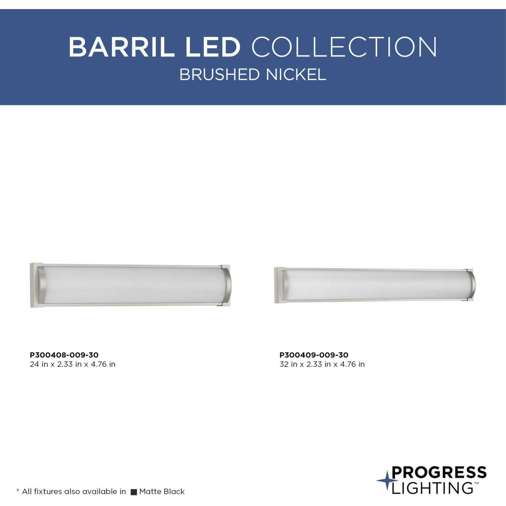 Barril LED LED 24 inch Brushed Nickel Vanity Light Wall Light