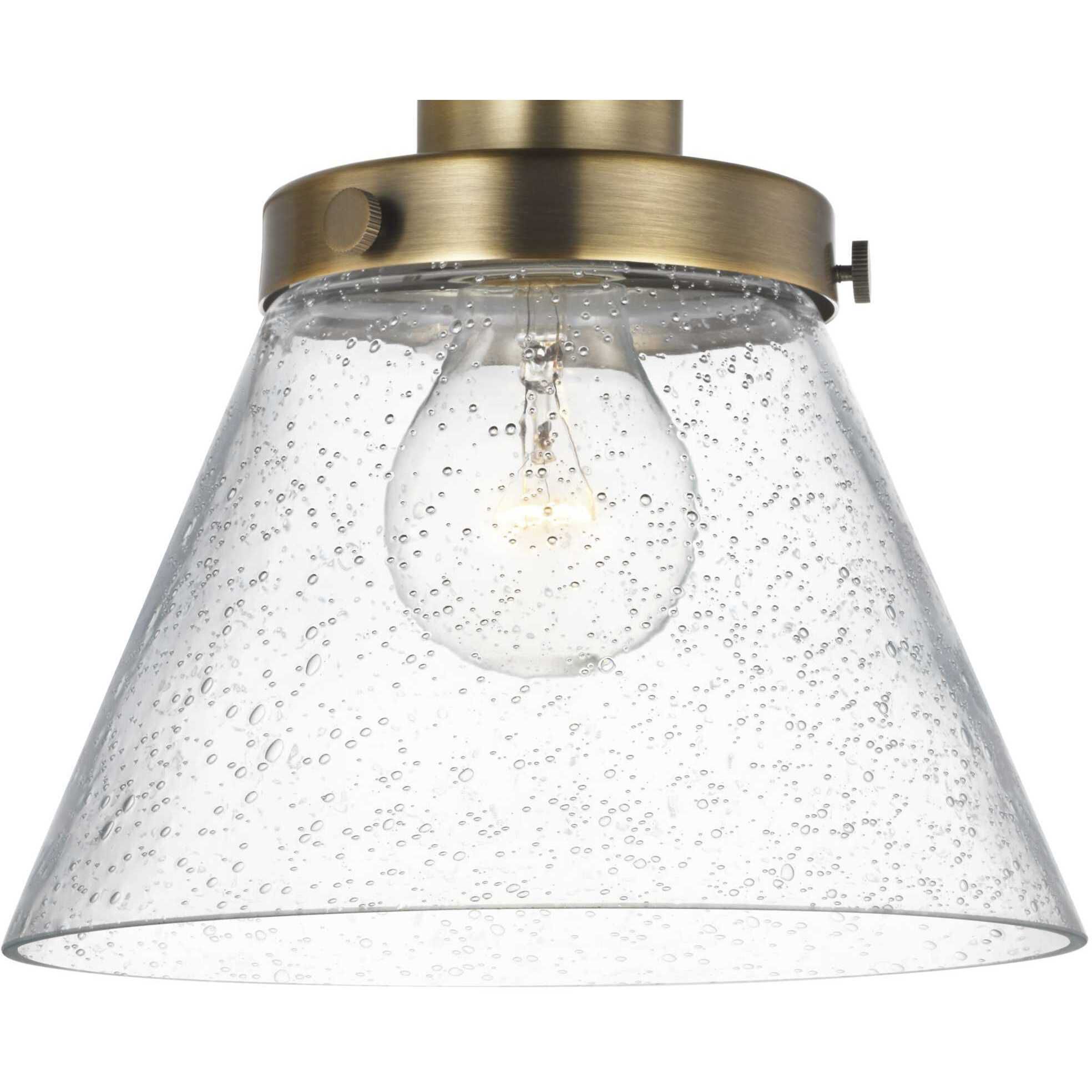 Hinton 12 inch 60.00 watt Vintage Brass Swing Arm Wall Light