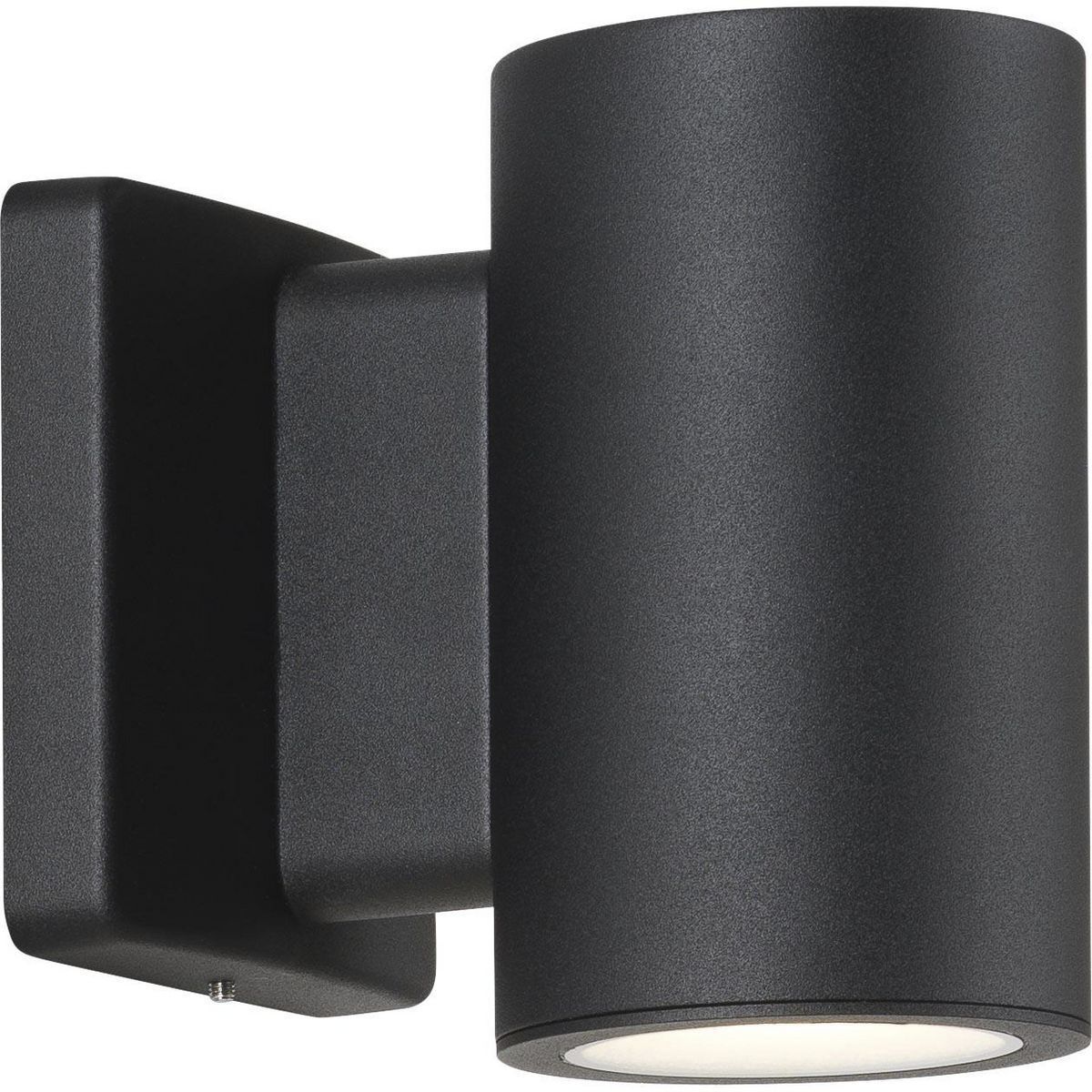 Cylinders LED 5.63 inch Black Outdoor Wall Mount Downlight Cylinder, Progress LED