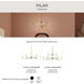Pilar 6 Light 40 inch Brushed Gold Chandelier Ceiling Light
