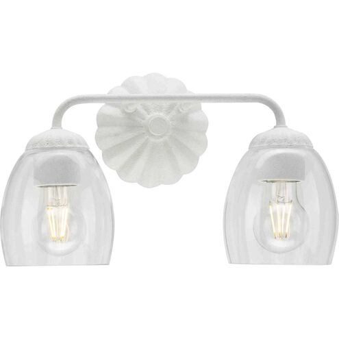 Quillan 2 Light 14.5 inch White Plaster Bathroom Vanity Light Wall Light