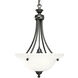 Renovations 3 Light 17 inch Forged Bronze Close-to-Ceiling Ceiling Light