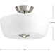 Leap 2 Light 14 inch Brushed Nickel Semi-Flush Mount Ceiling Light