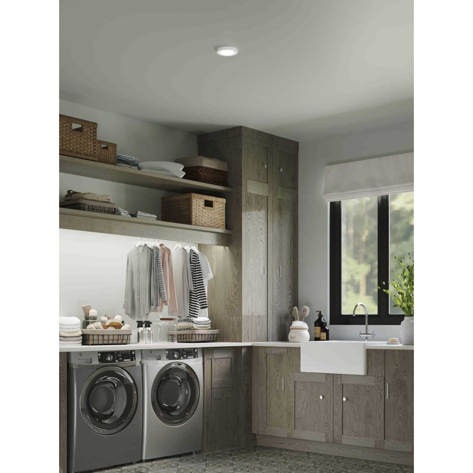 Standby LED LED 7.72 inch Satin White Surface Mount Light with Motion Detection Ceiling Light, Progress LED