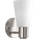 Logic 1 Light 5 inch Brushed Nickel Bath Vanity Wall Light, Design Series