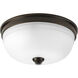 Topsail 3 Light 13.63 inch Antique Bronze Flush Mount Ceiling Light