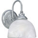 Bath Match 1 Light 7 inch Brushed Platinum Bath Vanity Wall Light