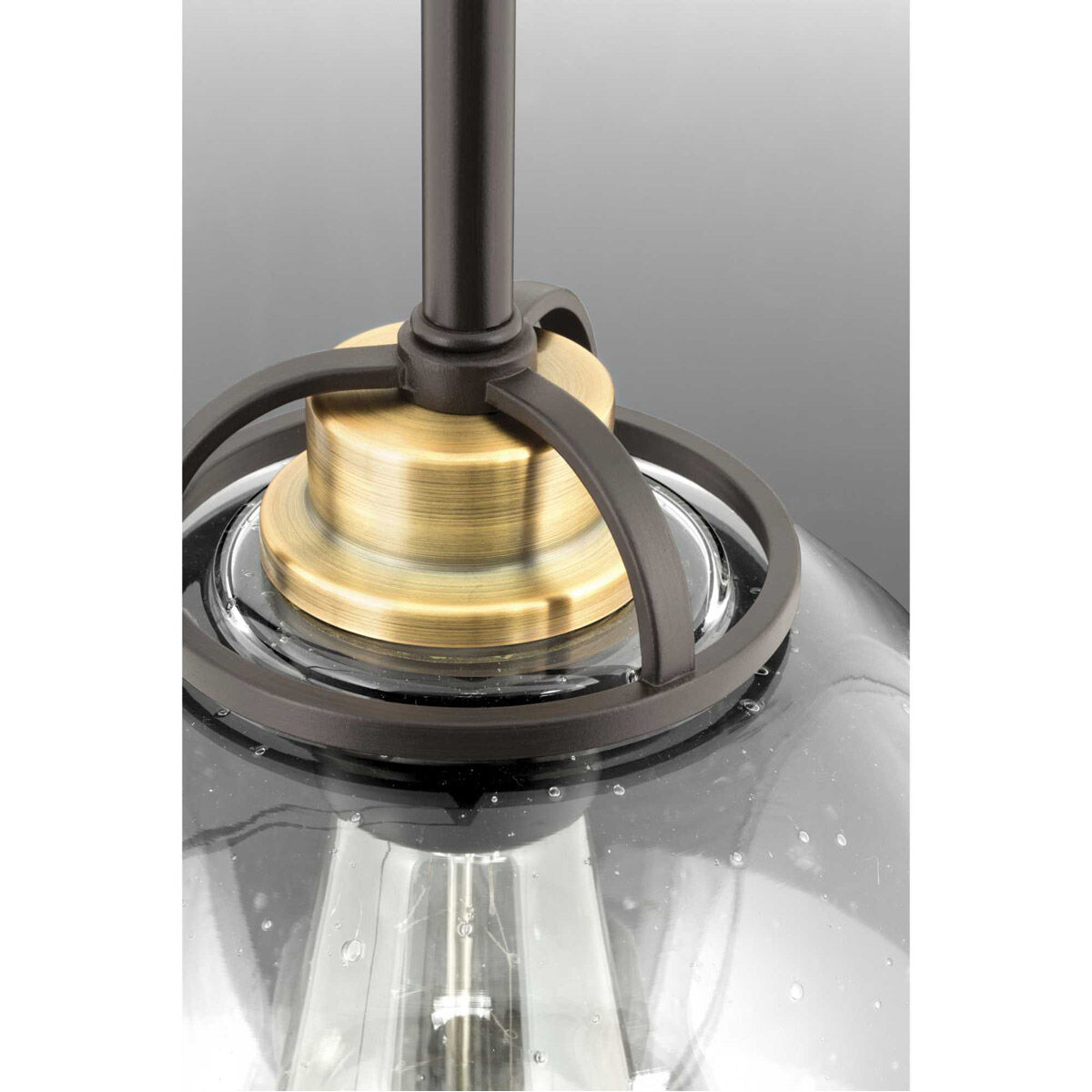 Chronicle 1 Light Antique Bronze Pendant Ceiling Light, Design Series