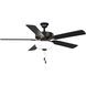 AirPro 52 inch Matte Black with Black/Rustic Charcoal Blades Ceiling Fan