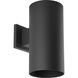 Cylinder Outdoor Wall Cylinder in Black, Standard Lamping