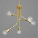Zag 5 Light 18 inch Vintage Gold Chandelier Ceiling Light