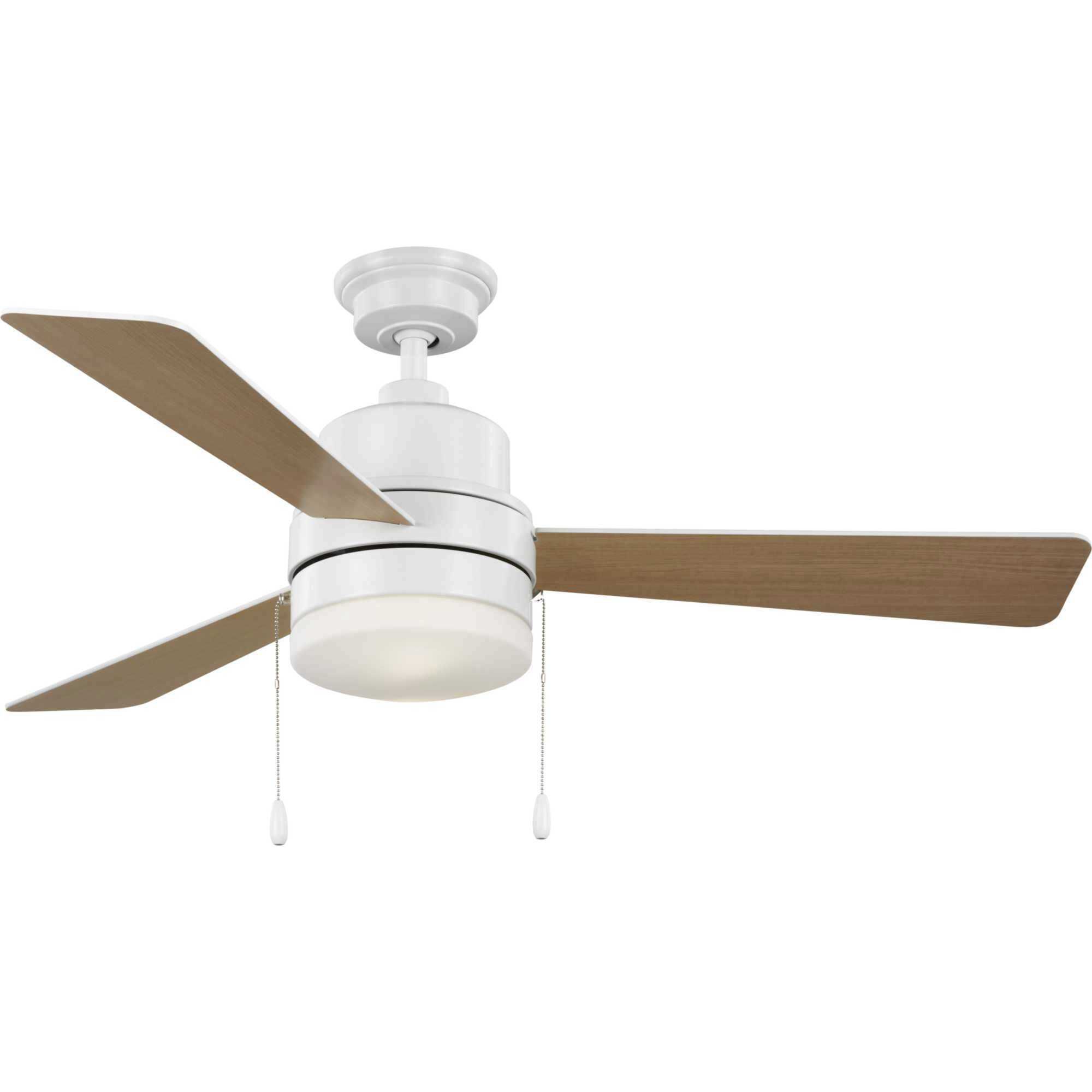 Trevina V 52 inch Satin White with Matte White/Natural Cherry Blades Ceiling Fan