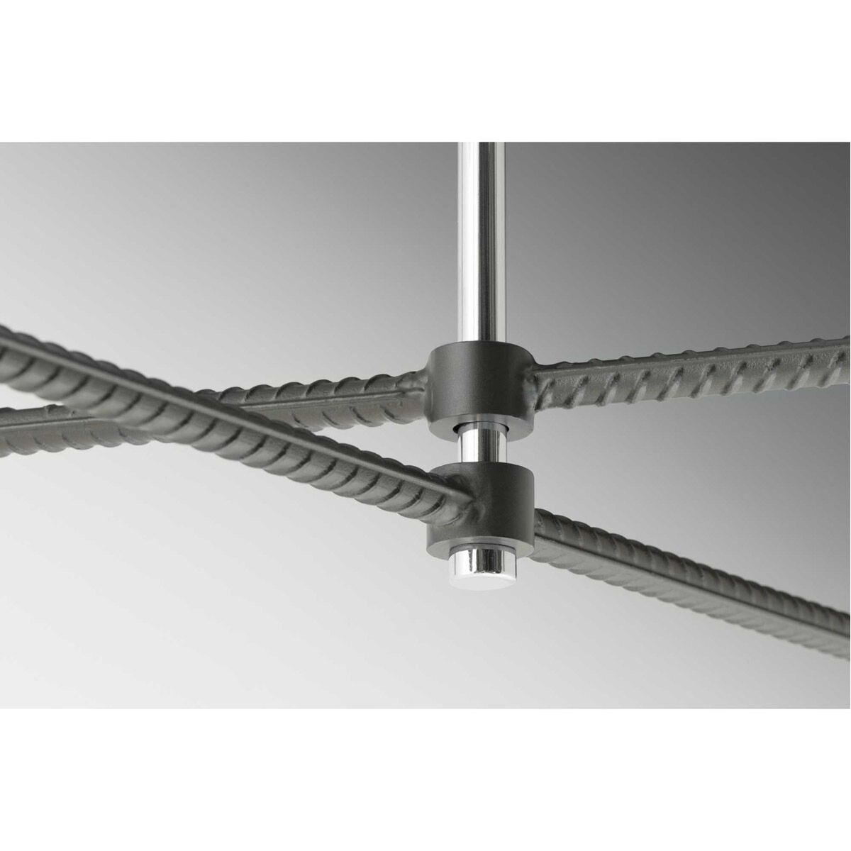 Re-Bar 4 Light 21.88 inch Polished Chrome Pendant Ceiling Light, Design Series