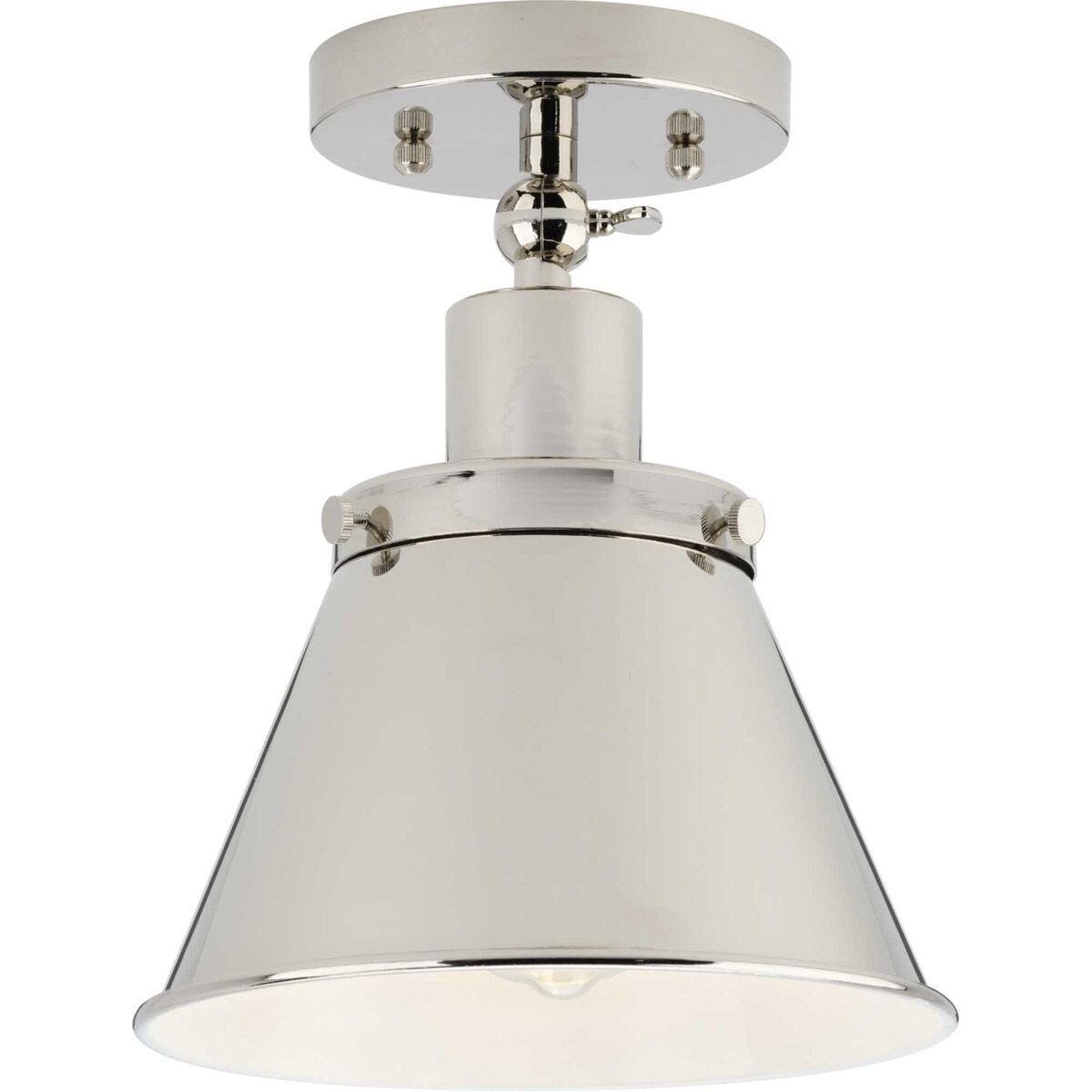 Hinton 1 Light 8.25 inch Polished Nickel Flush Mount Ceiling Light