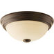 Spirit 1 Light 11 inch Antique Bronze Flush Mount Ceiling Light