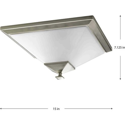 Clifton Heights 2 Light 15 inch Brushed Nickel Flush Mount Ceiling Light
