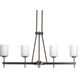 Compass 4 Light 38 inch Antique Bronze Chandelier Ceiling Light