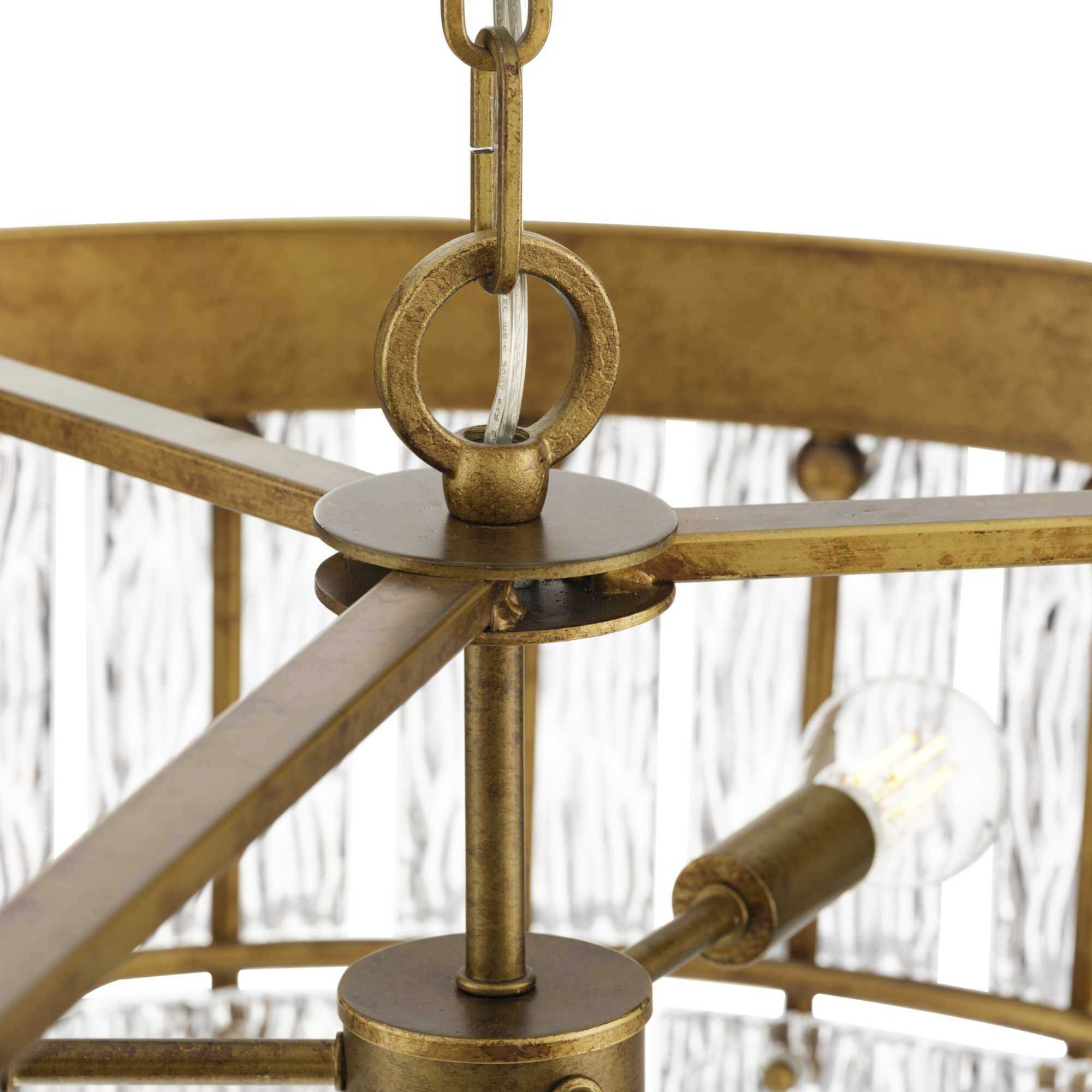 Chevall 6 Light 24.87 inch Gold Ombre Chandelier Ceiling Light, Design Series