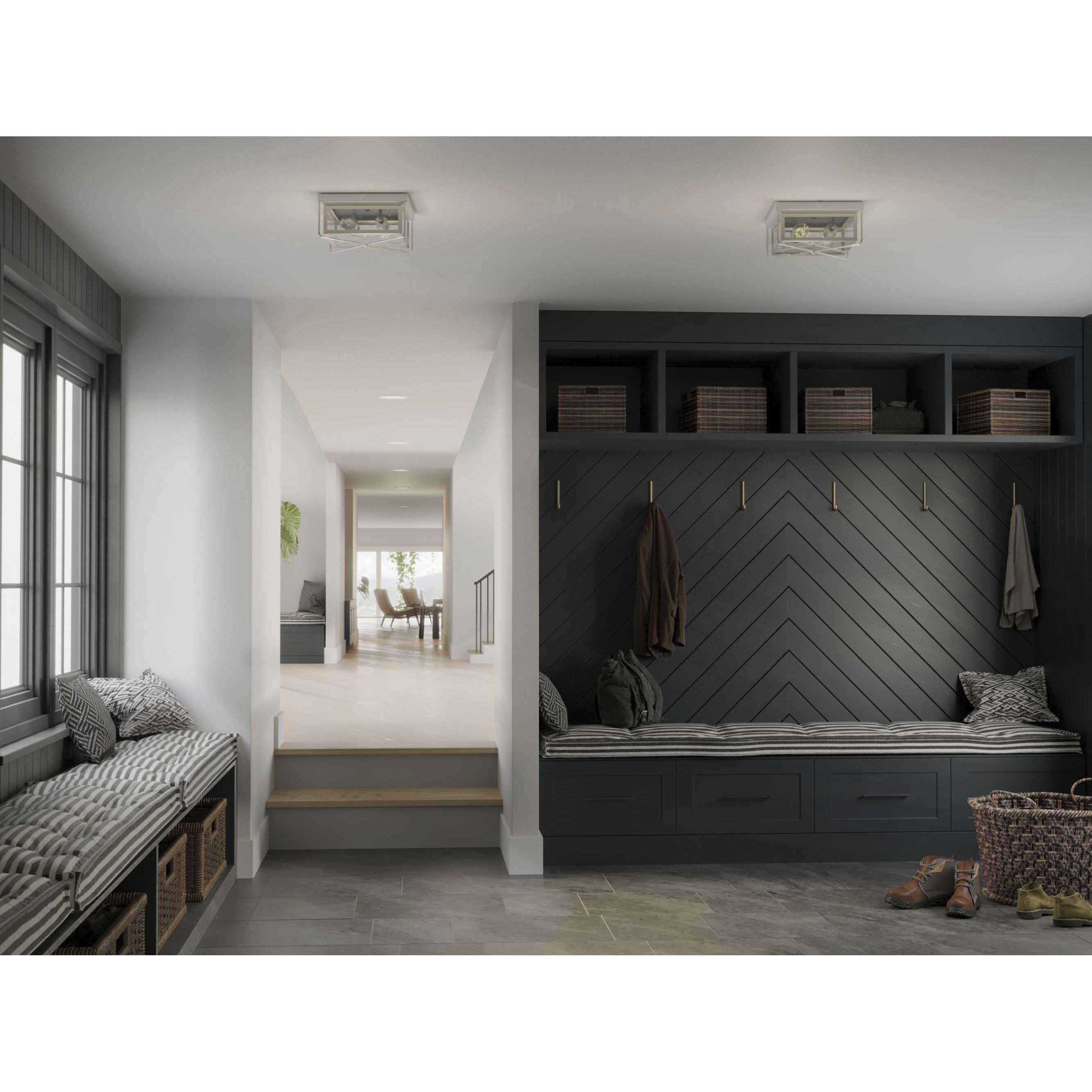 Barlowe 2 Light 11 inch Stainless Steel Outdoor Flush Mount