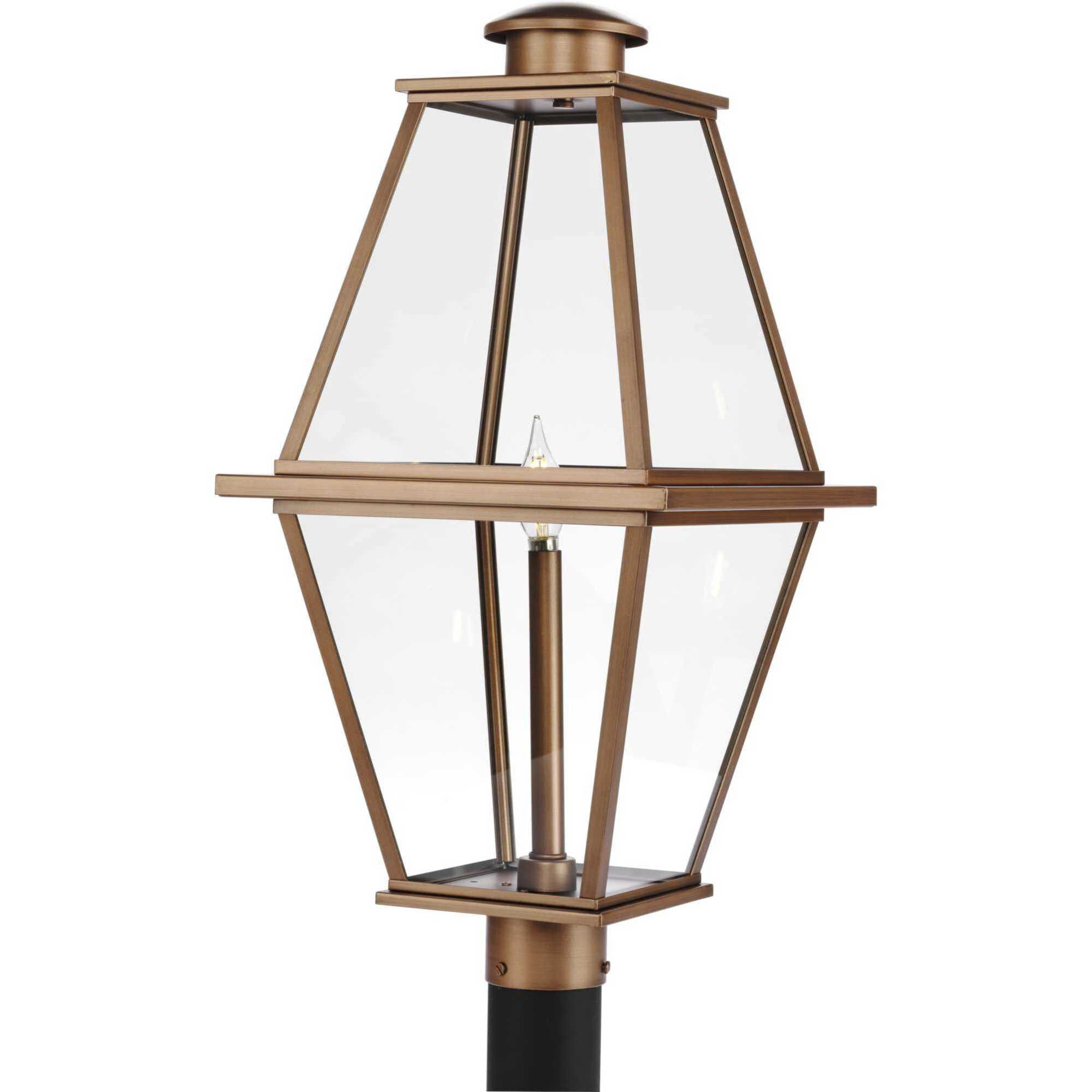 Bradshaw 1 Light 25.25 inch Antique Copper Outdoor Post Lantern, Design Series